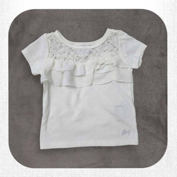 Dkny Other - Vintage DKNY Ivory Lace & Ruffle Top, Kid's 2T